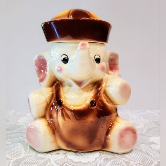Rare VTG Elephant USA, 12" collectable cookie Jar. Read - Picture 5 of 14